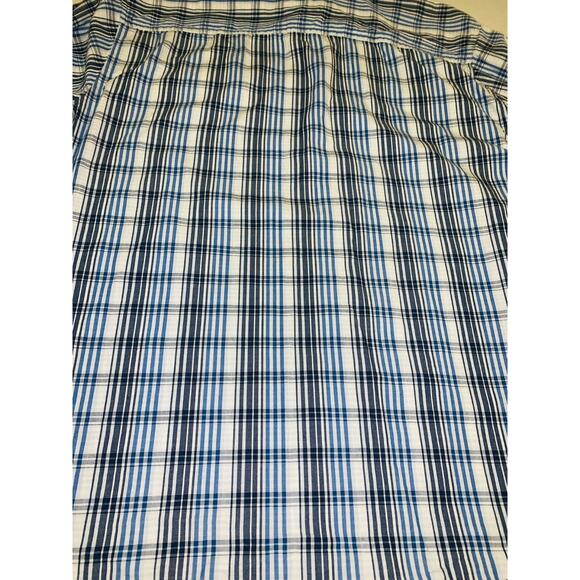 Wrangler Jeans Co Mens 2XL Shirt Blue Black White Plaid Button L S Soft Cotton - Picture 6 of 11